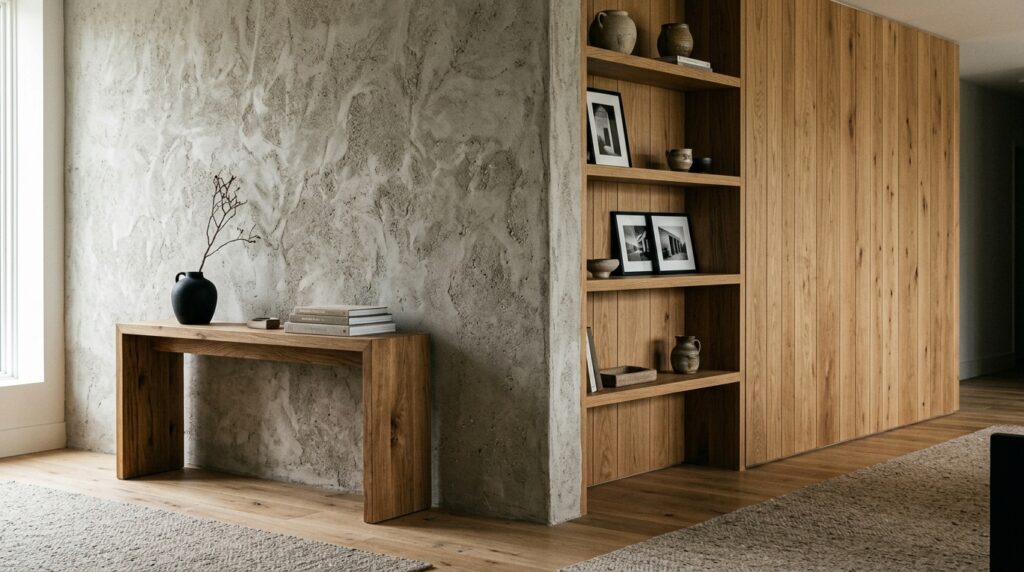 Marmorino walls NYC; matte Venetian plaster; stone effect wall finish; decorative lime plaster