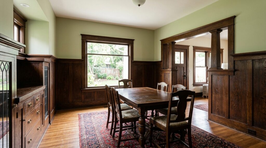 Douglaston house painters; Queens room painting; older home wall preparation; trim repainting